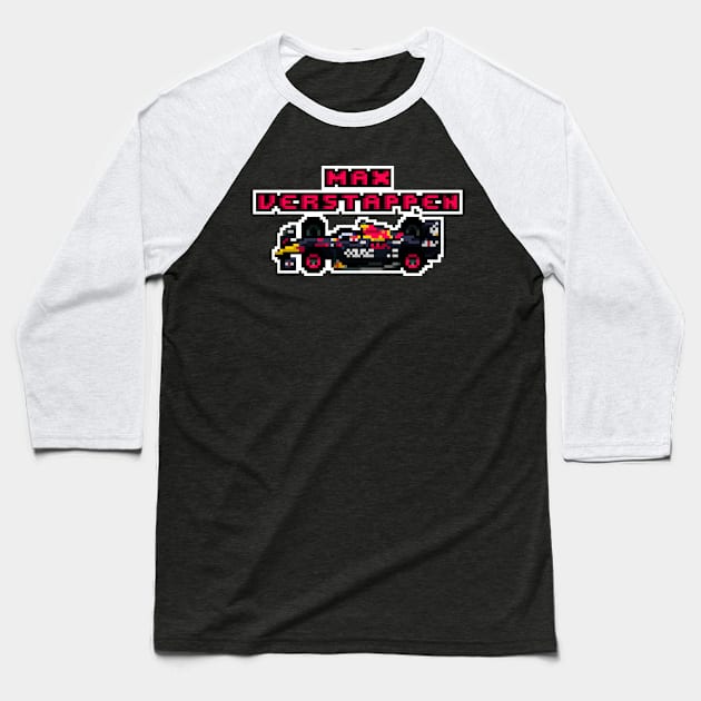 Max Verstappen Old School '23 Baseball T-Shirt by SteamboatJoe